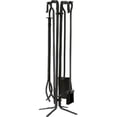 thumbnail image 1 of Dagan 5816 Ensemble d'Outils pour Cheminée en Fer Forgé, Noir - 5 Pcs, 1 of 1