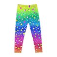 thumbnail image 5 of Odeerbi 3-8 Years Kids Girls Leggings Starry Sky Print Stretchy Tights Compression Pants Summer Starlit High Waist Soft Pantyhose, 5 of 5