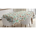 thumbnail image 1 of Ambesonne Xmas Tablecloth Rectangular Table Cover, Tree Presents Animals, 52"x70", Multicolor, 1 of 3