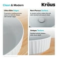 thumbnail image 6 of KRAUS Viva Round White Porcelain Ceramic Vessel Bathroom Sink, 15 3/4 in. D x 4 3/4 in. H, 6 of 13
