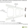 thumbnail image 2 of Ekena millwork 94 1/2"L (Adjustable 40"H to 44"H) Ashford Scalloped Panel Traditional Wainscot Paneling Kit, 2 of 10