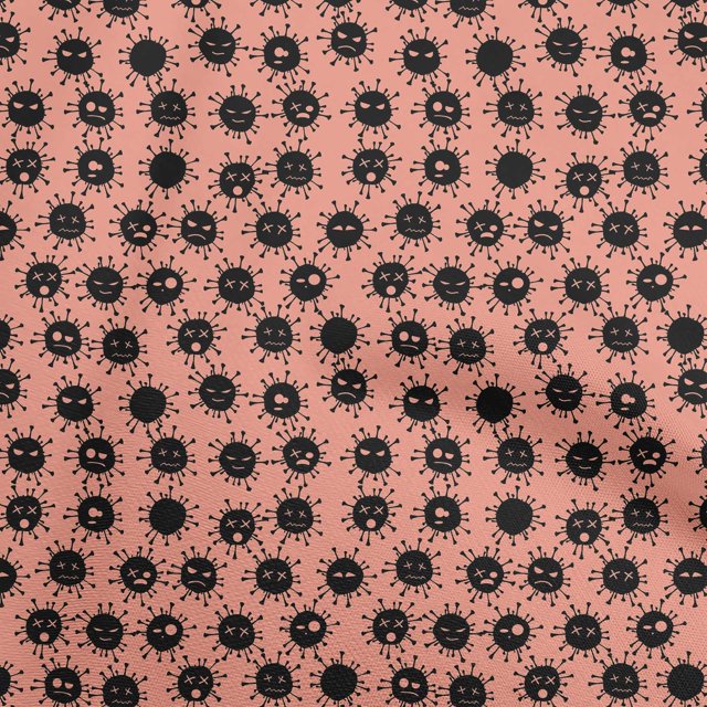 oneOone Cotton Poplin Pink Fabric Medical Virus Craft Projects Decor Fabric Printed by The Yard 42 Inch Wide