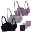 thumbnail image 2 of 3 pcs Nylon Seamless Maternity Nursing Bra with Pads, Extenders, 2 of 9