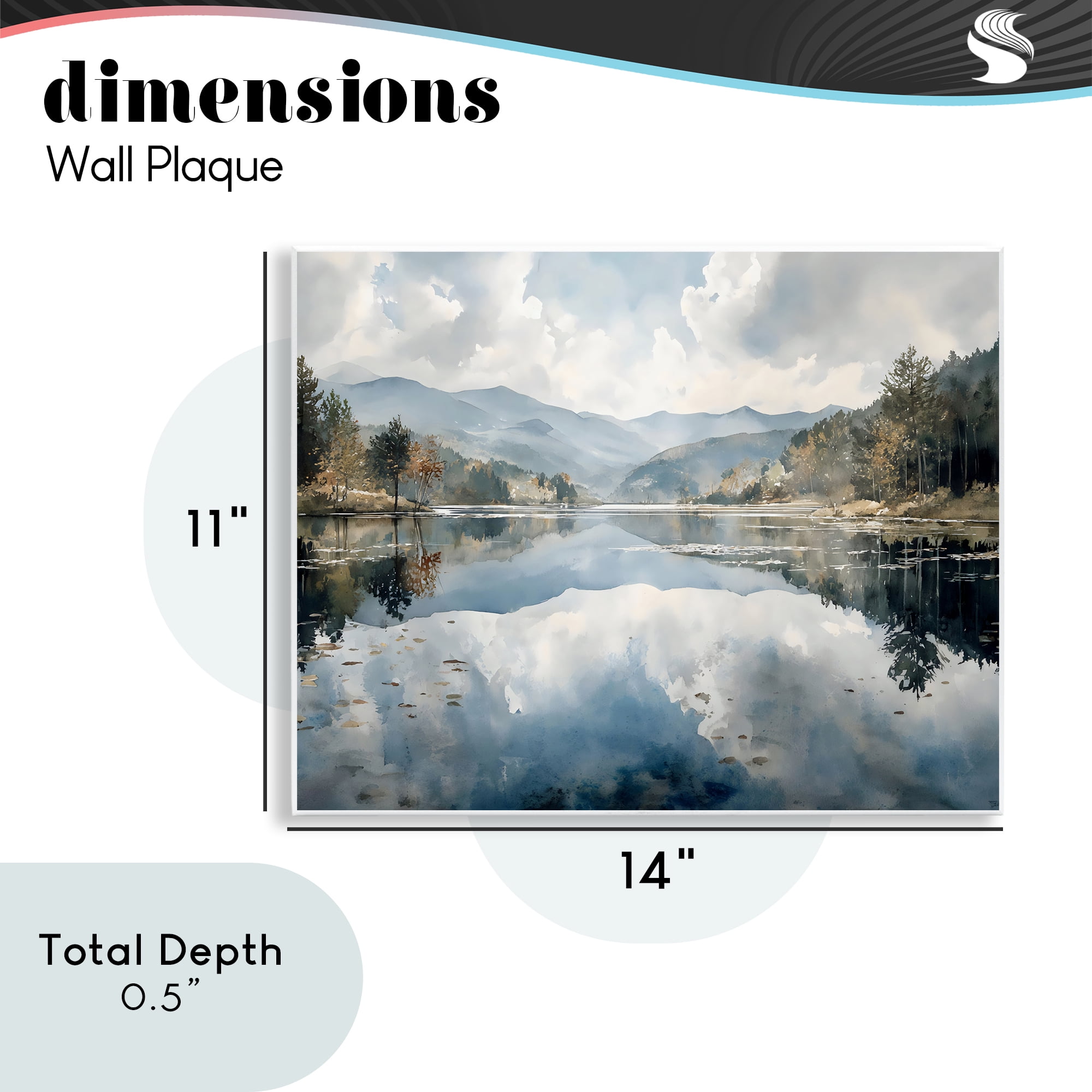 Stupell Industries Nature's Reflection on Mountain Lake Wall Plaque Art, design by Franklyn Gregory