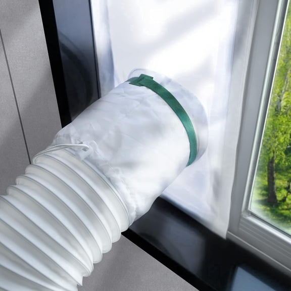 Portable AC Window Vent Kit, 100% Sealing Window Kit for Portable Air Conditioner AC Unit Clothes Dryer, 10x24~36 Inch Length Adjustable, Waterproof, No Drilling
