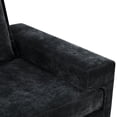 thumbnail image 6 of Christopher Knight Home 40.9" Oversized Armchair with Chenille Upholstery, Wide Armrests, Thick Cushion, Black, 6 of 12