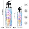 thumbnail image 2 of Yayeee 20oz Insulated Water Bottle Double Wall Stainless Steel with Flip Straw Lid, Watercolor Ice Cream Pattern, 2 of 7