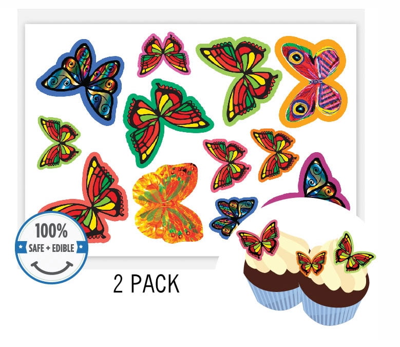 Edible Wafer Butterflies / Pack of 24 Butterflies