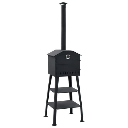 WALFRONT Outdoor Pizza Oven Charcoal Fired with 2 Fireclay