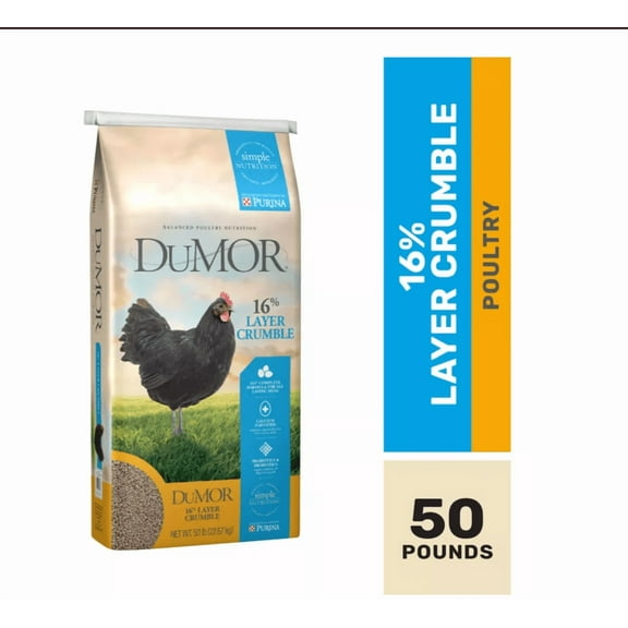 DuMOR 16% Layer Crumbled Chicken Feed 50 lb