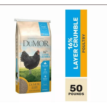 DuMOR 16% Layer Crumbled Chicken Feed 50 lb