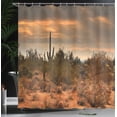thumbnail image 4 of Ambesonne Landscape Shower Curtain, Dramatic Shady Desert, 69"Wx84"L, Orange Green, 4 of 5