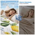 thumbnail image 2 of Summer Lemon Cooling Blanket, Lightweight Breathable Summer Throw Blanket with Double Sided Cold Effect, Yellow Botanical Spring Floral Blue Picnic Beach Blankets Bed Sheet for Hot Sleepers 50"x60", 2 of 8