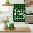 thumbnail image 6 of RuiJiao St. Patrick's Day Kitchen Towel, Green Lucky Clovers Polyester Dish Towel, 18x26 Inch Absorbent and Durable Cloth for Home Decor, Multicolor Holiday Decorative Towel, 6 of 8