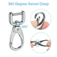 thumbnail image 4 of Uxcell 4Pcs Swivel Clasps, 0.5" D Ring Detachable Snap Hook with Screwdriver, Silver, 4 of 7