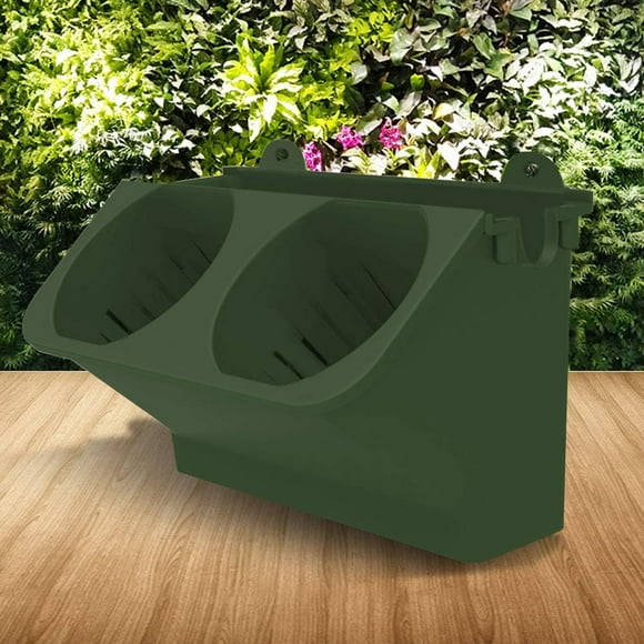 FYBTOF Flower Pot,Rail Planter Outdoor Hanging Flower Pot Railing Fence Wall Mount Buckets Countryside Window Container Hooks Hanger Porch Decor(Green)-1697