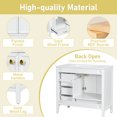 thumbnail image 3 of 36" Bathroom Vanity with Sink, Bathroom Cabinet with Soft-Closing Door, 4 Drawers of Different Sizes, Solid Wood Frame and Leg, One Package, White, 3 of 9