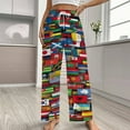 thumbnail image 2 of Flags of All Countries of The World Women's Pajamas Pajama Pants Women's Sleepwear Lounge Sleep Bottoms Stretch with Pockets, 2 of 7