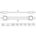 thumbnail image 2 of Llave Doble Estrella BGS 30337 Extra Plano 20 X 22 MM, 2 of 2
