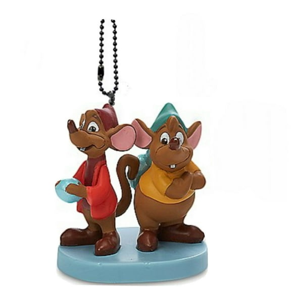 Gus & Jaq Mouse PVC Keychain Dangler Figure Ornament Cinderella Figurine 2.5"