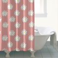 thumbnail image 4 of Pink Daisy Flower White Blooms Pattern Shower Curtain 84"x72" ,Bathroom Decorative Shower Curtains Set with 12 Hooks,Modern Waterproof Washable Shower Curtain, 4 of 6