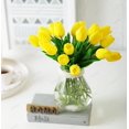 thumbnail image 4 of 10 Impresionantes Ramo De Tulipanes Artificiales De Pu De Toque Realista Con Tallo-amarillo--Amarillo Sincero Electrónica, 4 of 5