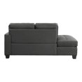 thumbnail image 5 of Pemberly Row Transitional Textured Fabric Chaise with 1 Pillow in Charcoal, 5 of 7
