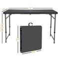 thumbnail image 7 of SUGIFT 4 Foot Folding Table Black Indoor Outdoor Folding Card Table, 7 of 7