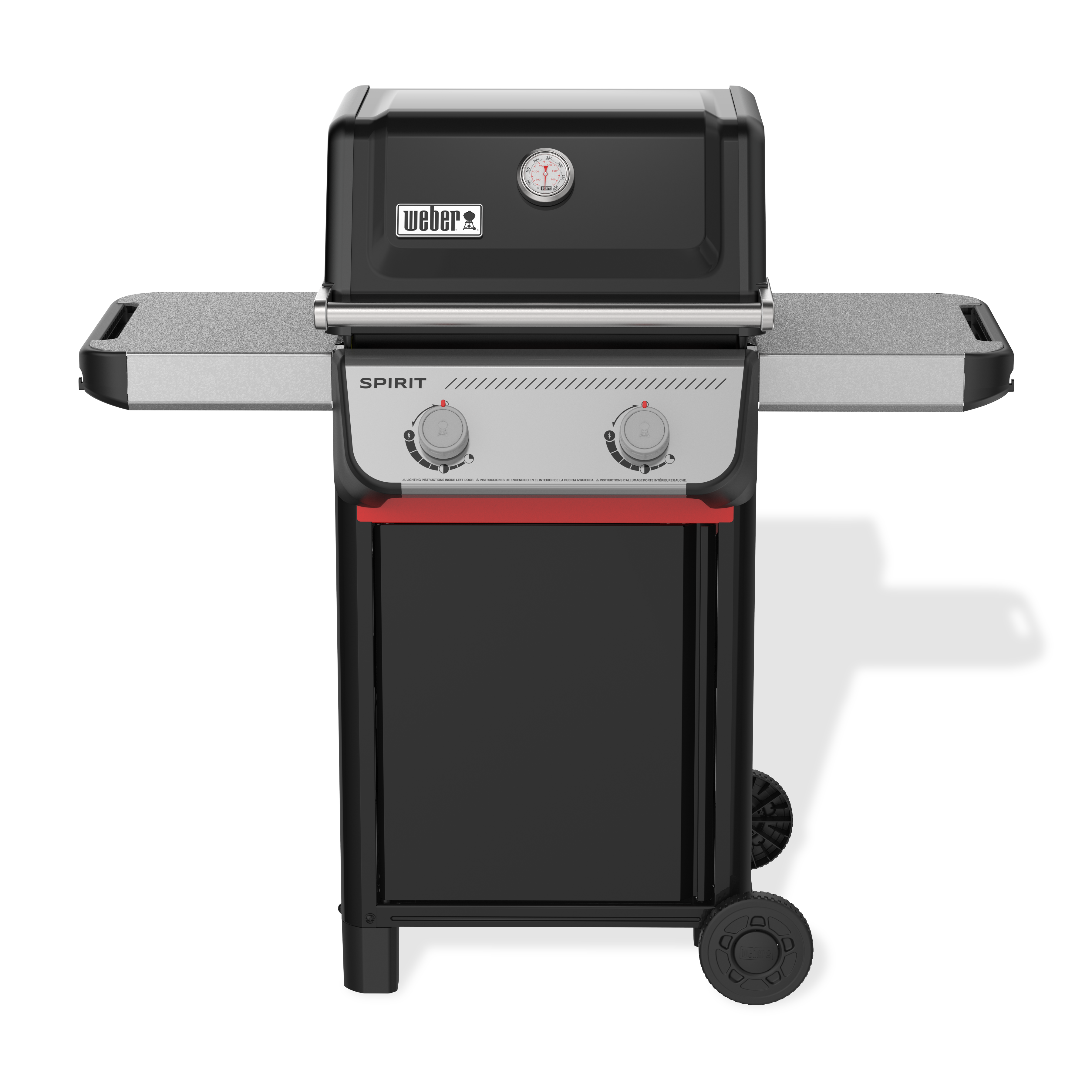 Weber Spirit Gas Grill, E-210 2 Burner Propane Gas Grill with Wheels, Black