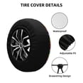 thumbnail image 4 of Spare Tire Cover, Rainbow peace sign heart flower Wheel Cover Tire Covers for Trailers Car Truck Camper Universal Tire Covering Fits Diameter 14 inch, 4 of 7