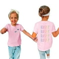 thumbnail image 2 of DeHolifer Girls T Shirts Casual Short Sleeve Kids Soft Heart Printed Tunic Tops Loose Summer Tees Blouses Pink,110, 2 of 5