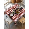 thumbnail image 6 of Red Black Boho Table Cloth, Waterproof Tablecloth for Square Tables, Vintage Abstract Art Ethnic Tribe Reusable Washable Fabric Table Cover for Restaurant Kitchen Dining Tables 60"x60", 6 of 9