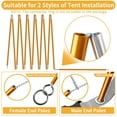 thumbnail image 4 of Camping Tarp Poles - Set of 2, Adjustable Aluminum Telescoping Tent Poles for Tarps, Canopy & Awning - Heavy Duty Collapsible Pole- Extends 14.1 ft, Shrinks to 14.8 inch, t - Caravan & Beach Shade, 4 of 9
