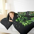 thumbnail image 3 of Manfei Green Dinsaur King Size Comforter Sets,Tropical Plant Monstera Bedding Comforter Set,Gray Splashing Ink Bedding Set For Boys Kids,Breathable Home Decor Reversible,3 Pieces, 3 of 7