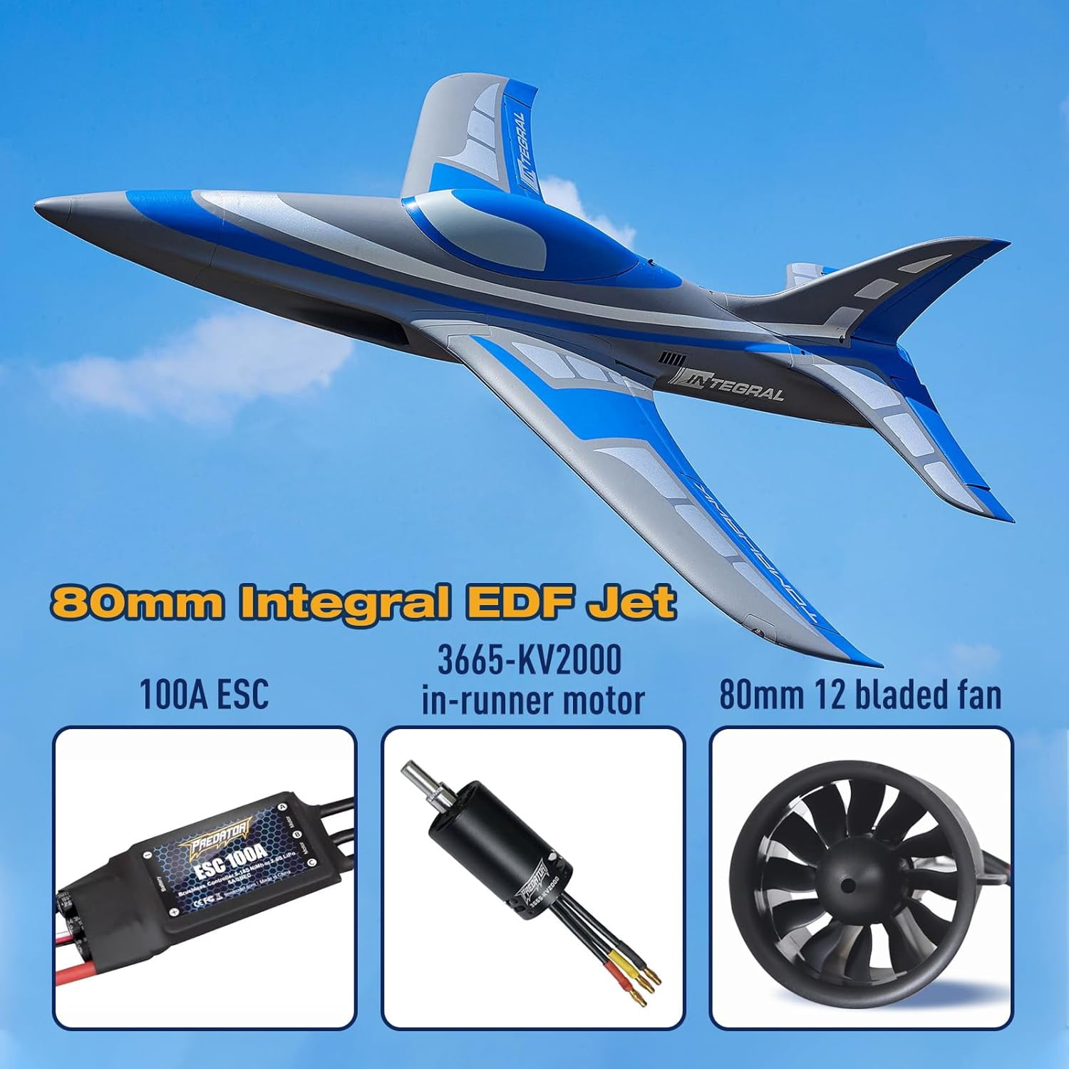 FMS EDF Jet 80mm Integral PNP(Red)