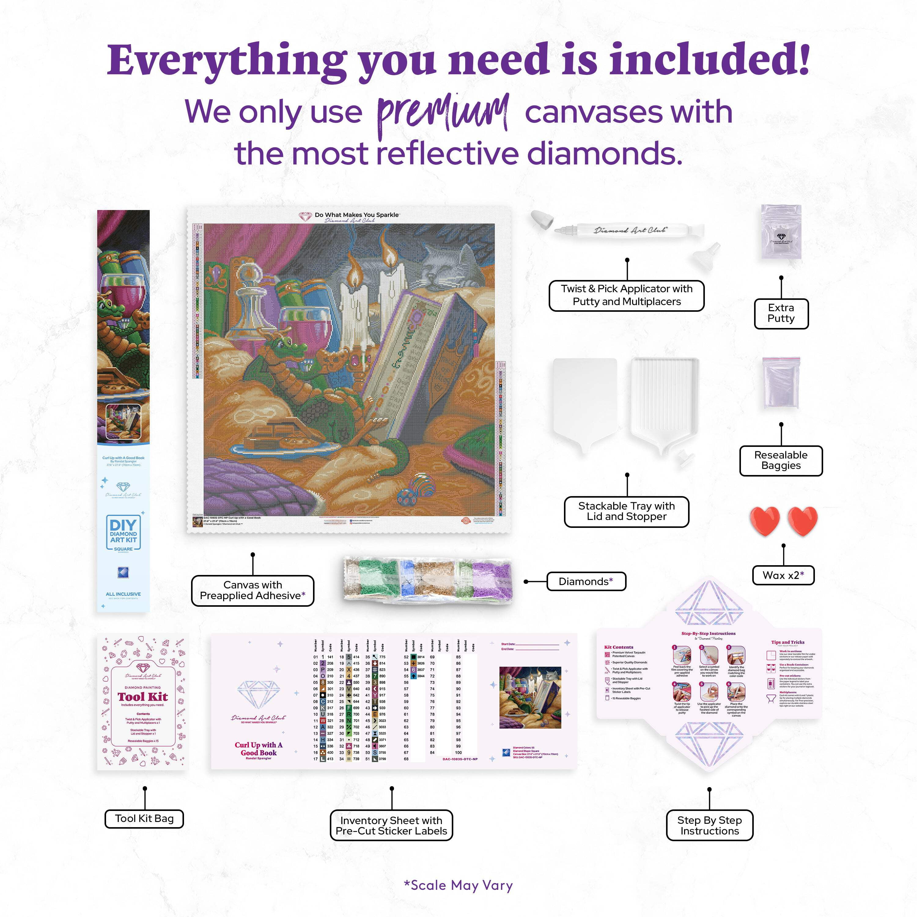 DIAMOND ART CLUB Curl Up with a Good Book Diamond Painting Kit