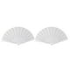 thumbnail image 1 of 2X Ventilador de Mano Plegable de Plastico Y Tela para Senoras Y Hombres Blanco, 1 of 8