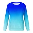thumbnail image 6 of Jsaierl Womens Sweatshirts Plus Size Gradient Trendy Sweatshirts Round Neck Fall Pullover Tops Oversized Long Sleeve Shirts Deals Of the Day, 6 of 6