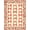 Pink Ivory, Pattern 1, variant on ODIKA 8'x10' Washable Area Rug Century Pixel Retro Atomic Mosaic Border Motif Geometric Mid Flowing Dynamic for King Size Bedroom Under Bed, Master Suite, Non-Shedding, Easy Care