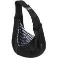 thumbnail image 1 of Bolsa de transporte para perros y gatos transpirable negra, bolso de hombro ajustable para perros, bolso de viaje para perros pequeños y medianos, 1 of 5