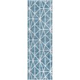 thumbnail image 2 of Rugs.com Lattice Trellis Collection Rug – 10 Ft Runner Blue Low-Pile Rug Perfect For Hallways, Entryways, 2 of 9