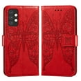 thumbnail image 2 of Samsung Galaxy A32 5G Wallet Case, Dteck Embossed Butterfly PU Leather Folio Flip Phone Case Stand Protective Cover with Credit Card Holder / Hand Strap for Samsung Galaxy A32 5G, Red, 2 of 6