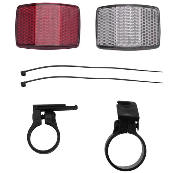 1 Pair Cycle Bicycle Bike Light Reflector Rear Front For Handlebar & Saddle Bar