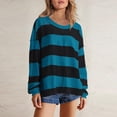 thumbnail image 3 of Ruyang Women's Autumn Oversized Pullover Top 2024 Casual Long Sleeved Striped Soft Shirt Sailor Collar Color Block Flowing Shirt Hoodie Cotton Soft Sweatshirts Women, 3 of 6