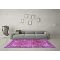 thumbnail image 3 of Ahgly Company Indoor Square Medallion Purple Traditional Area Rugs, 4' Square, 3 of 4