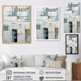 thumbnail image 4 of Designart "Cubist Struggle In Blue And White I" Abstract Shapes Floater Framed Canvas Wall Art, 4 of 5