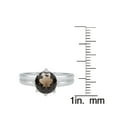 thumbnail image 3 of Sterling Silver with Natural Smoky Quartz Solitaire Ring, 3 of 4