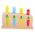 thumbnail image 3 of MERIGLARE Traditional Baby Wooden Up Toy Early Educational Toy Colorful Spring Toy, 3 of 6