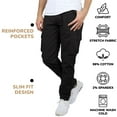 thumbnail image 3 of 3-Pack Men's Flex-Stretch Cotton Cargo Pants, 31-Inch Inseam - Comfortable and Durable, 3 of 7