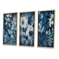 thumbnail image 3 of Designart "Vintage Botanicals Faded Blue Wildflowers II" Abstract Botanicals Framed Wall Art Set Of 3 - Blue Modern Frame Gallery Set For Office Decor, 3 of 6